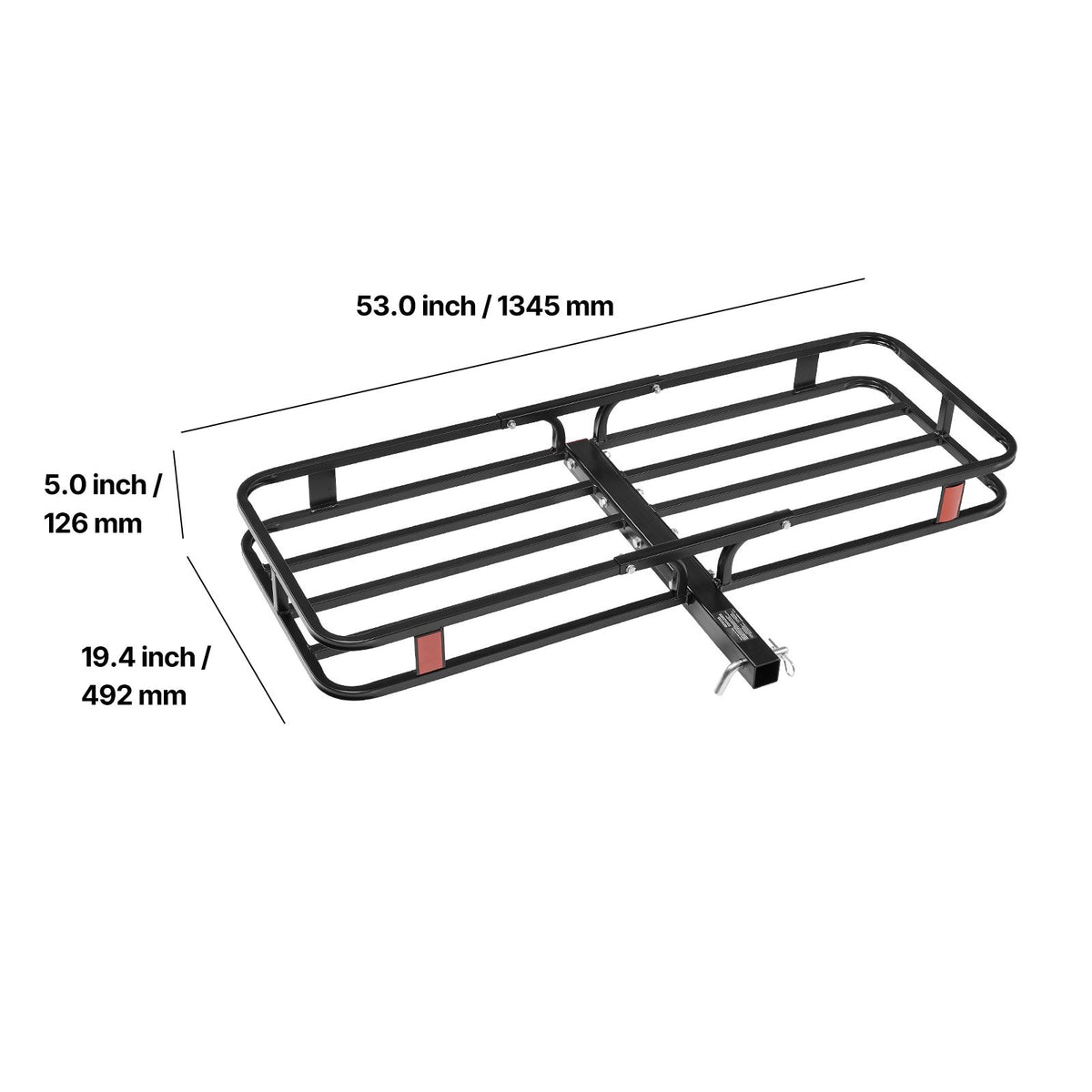 53in Hitch Cargo Carrier 500lbs Heavy Duty SUV Truck Luggage Rack Steel