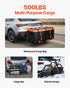 60" x 24" x 6", Hitch Cargo Carrier, 500 lbs Capacity Hitch Cargo Carrier with Cargo Net with Hook & Waterproof Cargo Bag, Folding Hitch Mount Cargo Carrier with Ratchet Straps, Fit for SUVs
