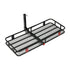 60" x 24" x 6", Hitch Cargo Carrier, 500 lbs Capacity Hitch Cargo Carrier with Cargo Net with Hook & Waterproof Cargo Bag, Folding Hitch Mount Cargo Carrier with Ratchet Straps, Fit for SUVs