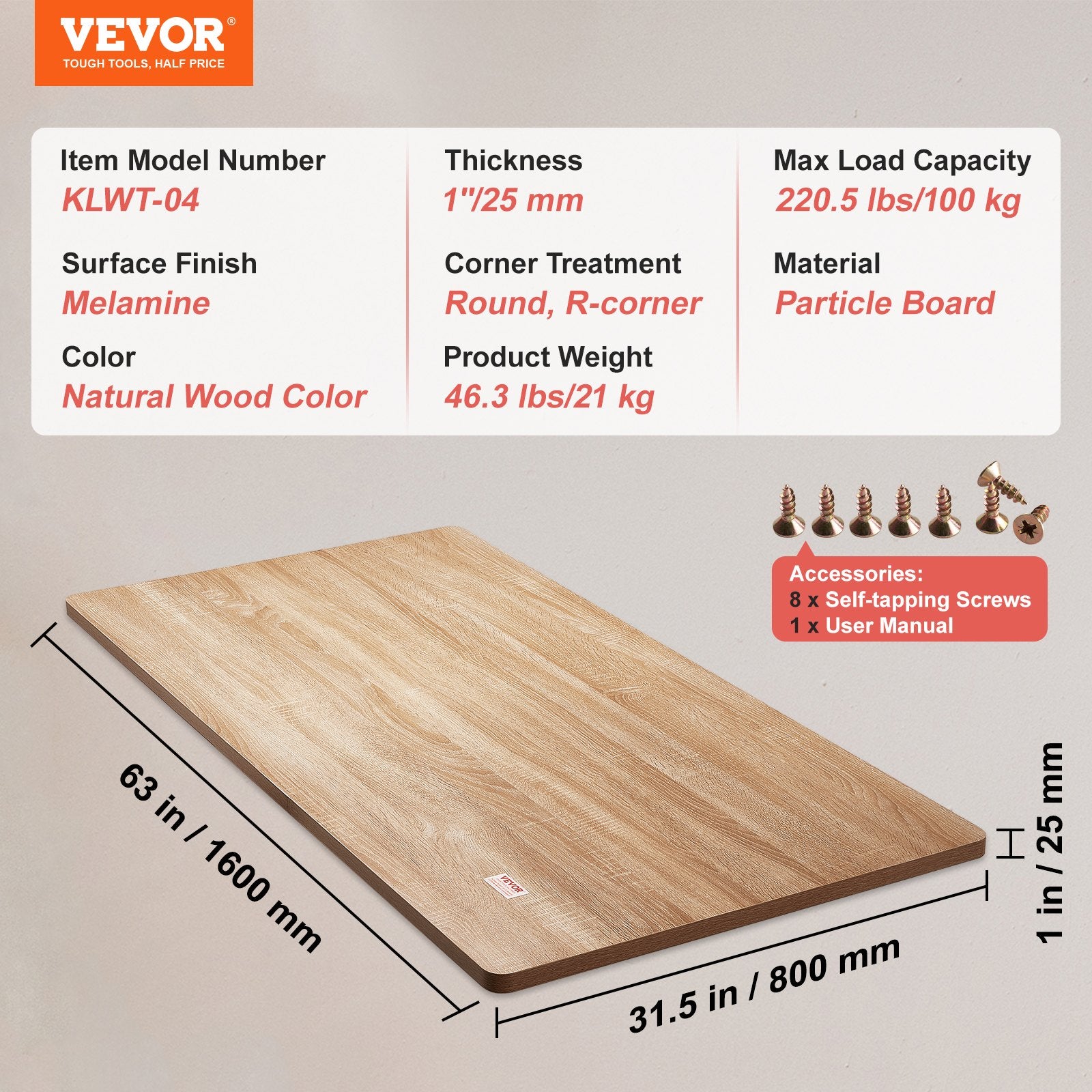 VEVOR Table Top, 63