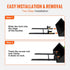 Pallet Forks, 907 kg Tractor Bucket Forks, 1490 mm Total Length Clamp on Pallet Forks with Adjustable Stabilizer bar, Heavy Duty Pallet Forks for Tractor Attachments, Skid Steer, Loader Bucket