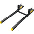 Pallet Forks, 907 kg Tractor Bucket Forks, 1490 mm Total Length Clamp on Pallet Forks with Adjustable Stabilizer bar, Heavy Duty Pallet Forks for Tractor Attachments, Skid Steer, Loader Bucket