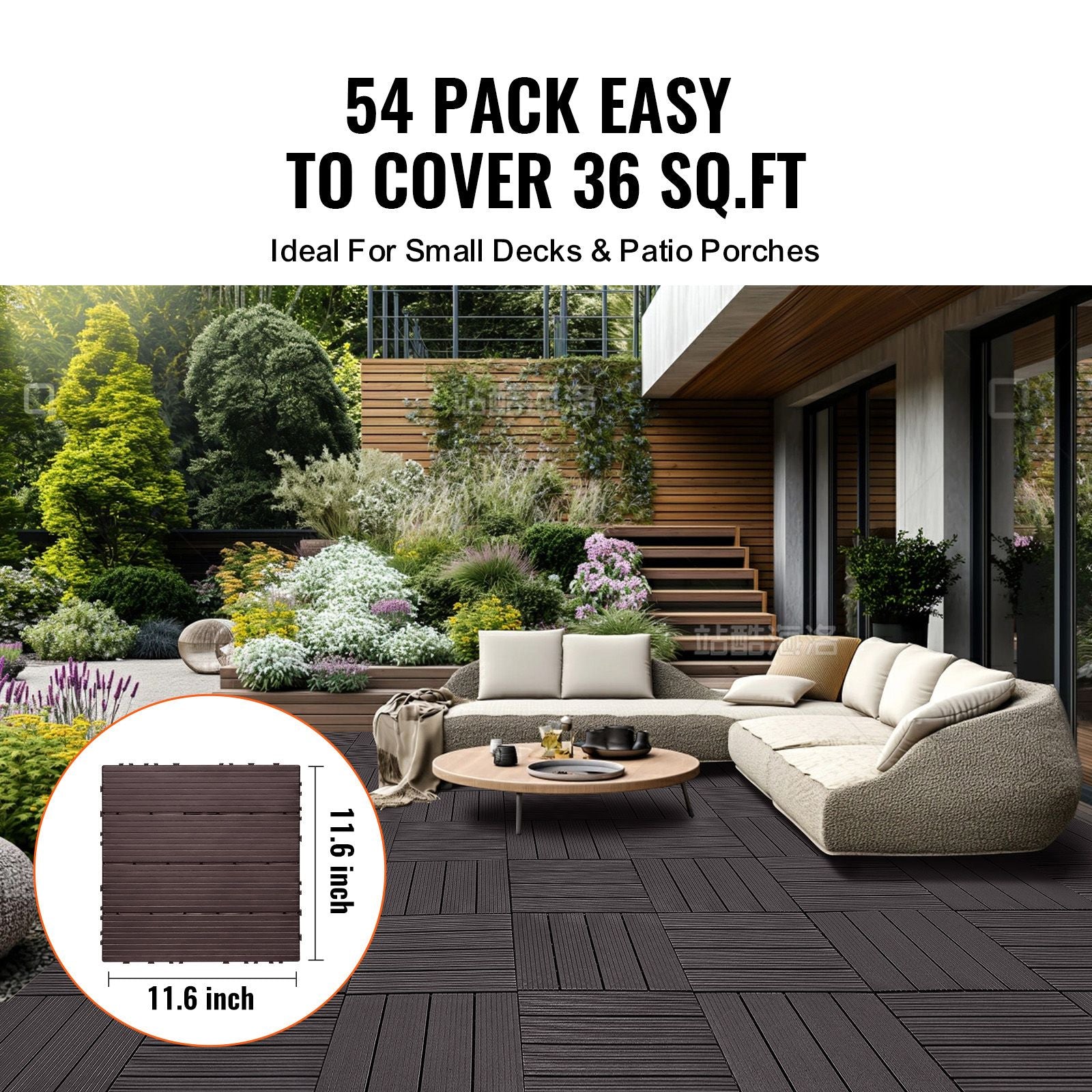 Interlocking Deck Tiles 54 Pack 12