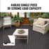 Interlocking Deck Tiles 54 Pack 12"x12" Waterproof for Porch Dark Brown