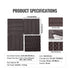 Interlocking Deck Tiles 54 Pack 12"x12" Waterproof for Porch Dark Brown