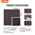 Interlocking Deck Tiles 54 Pack 12"x12" Waterproof for Porch Dark Brown