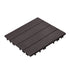 Interlocking Deck Tiles 54 Pack 12"x12" Waterproof for Porch Dark Brown