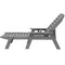 Outdoor Chaise Lounge Chair Grey 6-Position Reclining Patio Bench Seat