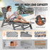 Outdoor Chaise Lounge Chair Grey 6-Position Reclining Patio Bench Seat