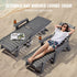 Outdoor Chaise Lounge Chair Grey 6-Position Reclining Patio Bench Seat