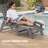 Outdoor Chaise Lounge Chair Grey 6-Position Reclining Patio Bench Seat