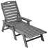 Outdoor Chaise Lounge Chair Grey 6-Position Reclining Patio Bench Seat