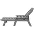 Outdoor Chaise Lounge Chair Grey 6-Position Reclining Patio Bench Seat