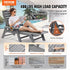 Outdoor Chaise Lounge Chair 6 Positions Reclining Patio Bench Lounger Gray