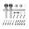 2000mm Sliding Barn Door Hardware Kit Carbon Steel Track Set - Silver Finish