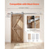 6FT Sliding Barn Door Hardware Kit, 330 LBS Weight Capacity, Compatible with 36 Inches Max Width & 1-3/8 to 1-3/4 Inches Thickness Single Sliding Barn Door, Durable Track & J-shape Roller Silver