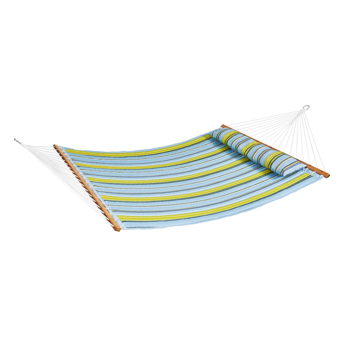 12FT Double Quilted Hammock 480lb Capacity with Hardwood Spreader Bars