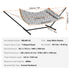 Two Person Hammock with Stand Included, Double Hammock with Curved Spreader Bar and Detachable Pillow and Portable Carrying Bag, Perfect for Outdoor Freestanding Hammock, 480lb Capacity