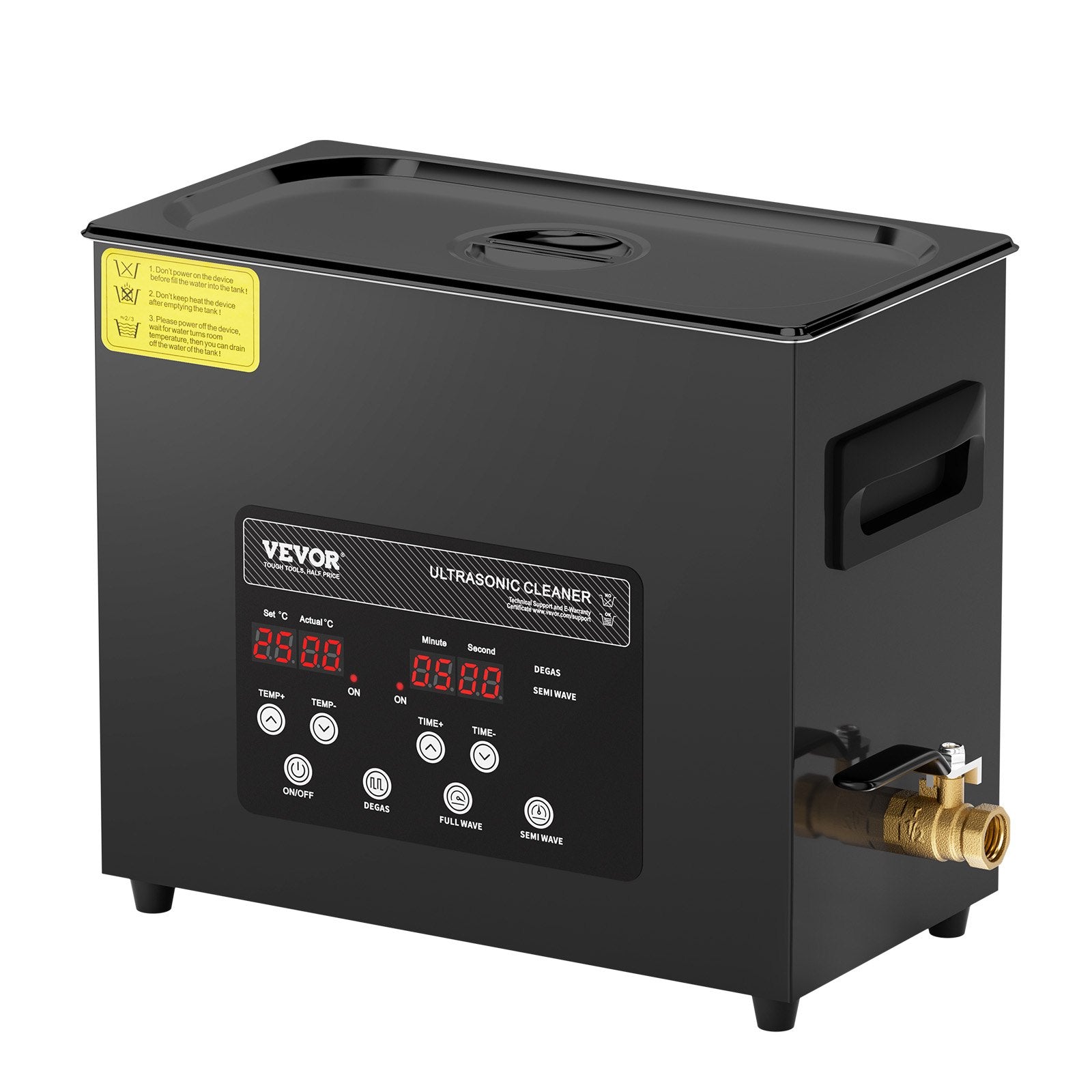 6L Ultra Sonic Cleaner, 180W Digital Ultrasonic Cleaning Machine with Gentle Mode & Upgraded Degassing, 40kHz Industrial Ultrasound Cleaner with Heater & Timer for Retainer, Jewelry, Tools