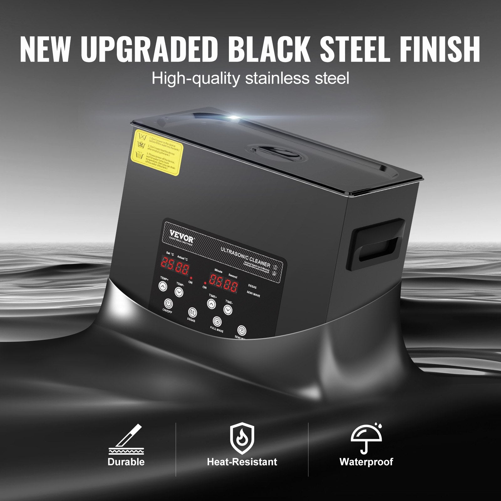 6L Ultra Sonic Cleaner, 180W Digital Ultrasonic Cleaning Machine with Gentle Mode & Upgraded Degassing, 40kHz Industrial Ultrasound Cleaner with Heater & Timer for Retainer, Jewelry, Tools