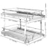 2-Tier Wire Pull Out Cabinet Under Sink Organizer 14x21 Inch Drawer Basket