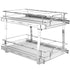 2-Tier Wire Pull Out Cabinet Under Sink Organizer 14x21 Inch Drawer Basket
