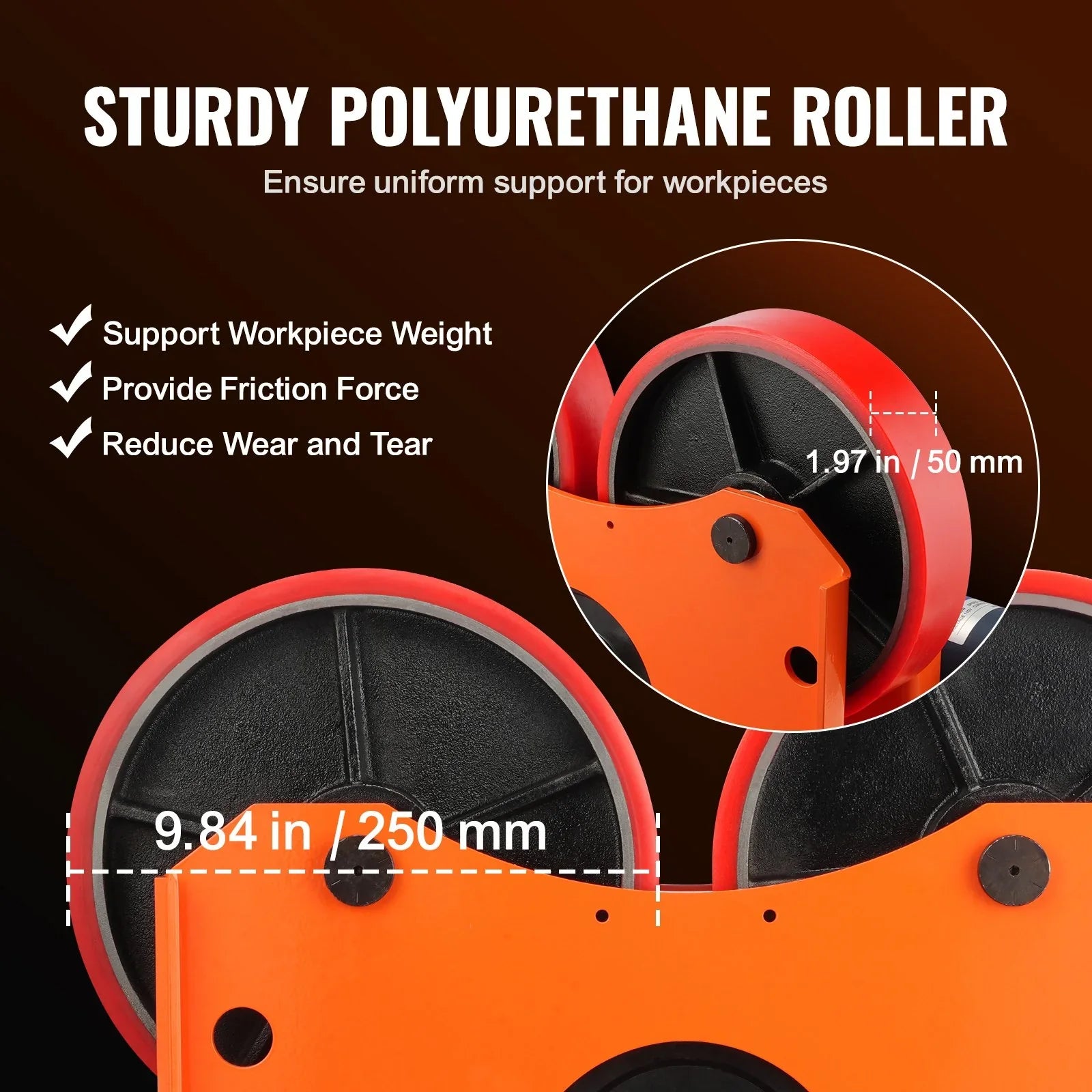 Turning Rolls Linkage Roller, 1000KG/2205LBS Loading Welding Turning Roll, 25-1400mm Diameter, 80-1600 mm/min Rotary Welding Positioner & Welding Torch Stand for Welding Equipment Support