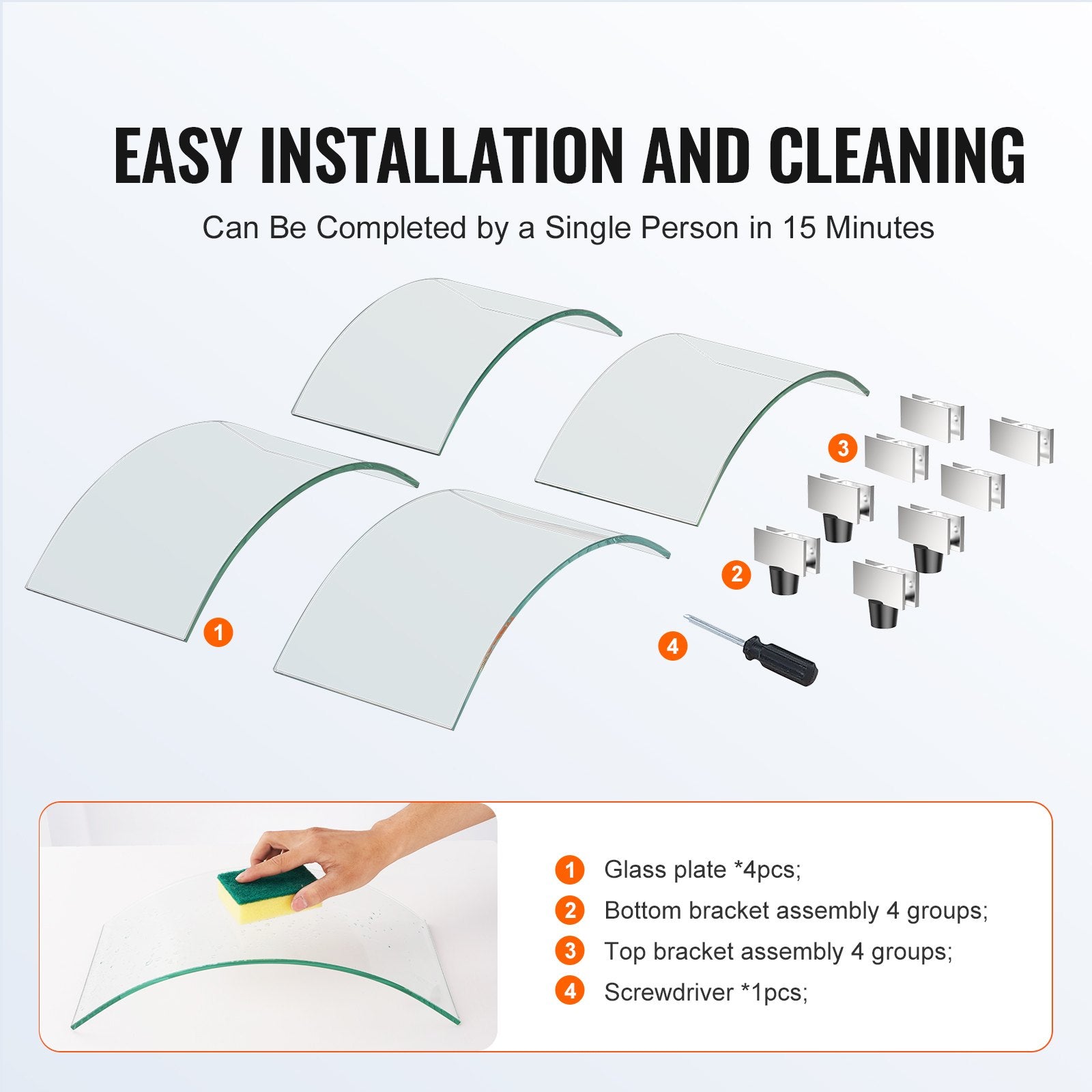 Fire Pit Wind Guard, 740 x 214mm Round Glass Flame Shield, 6mm Thick Fire Table Accessory, Clear Tempered Glass Flame Guard for Propane, Gas, Outdoor, Patio, Backyard