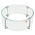 Fire Pit Wind Guard, 740 x 214mm Round Glass Flame Shield, 6mm Thick Fire Table Accessory, Clear Tempered Glass Flame Guard for Propane, Gas, Outdoor, Patio, Backyard
