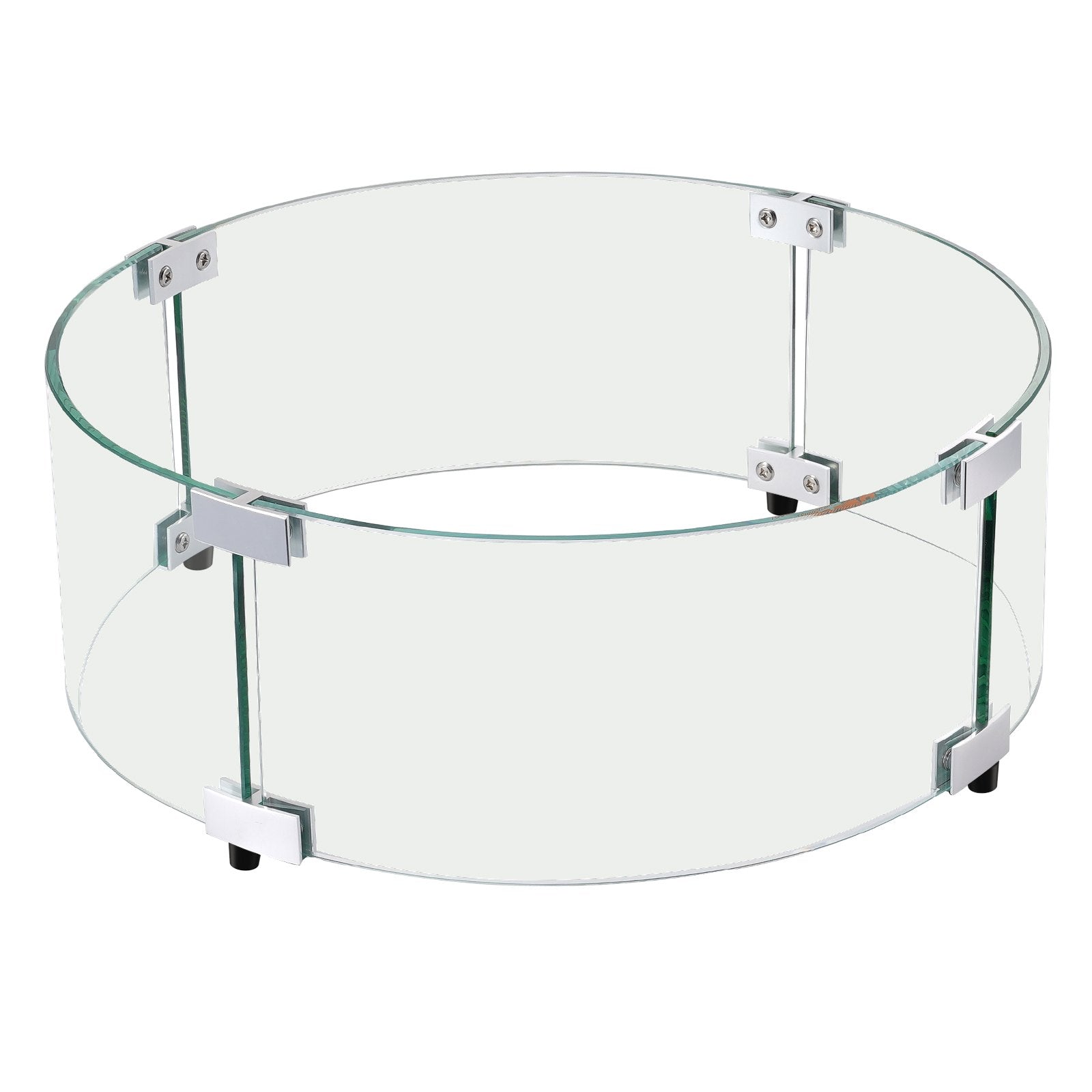 Fire Pit Wind Guard, 740 x 214mm Round Glass Flame Shield, 6mm Thick Fire Table Accessory, Clear Tempered Glass Flame Guard for Propane, Gas, Outdoor, Patio, Backyard