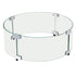 Fire Pit Wind Guard, 740 x 214mm Round Glass Flame Shield, 6mm Thick Fire Table Accessory, Clear Tempered Glass Flame Guard for Propane, Gas, Outdoor, Patio, Backyard