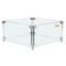 VEVOR Gas Fire Pit Wind Guard for Square Fire Table, 380 x 380 x 180 mm Clear Tempered Wind Guard for Firepits, 8mm Thick Square Glass Shield, Glass Panel with Hard Corner Bracket & Feet