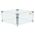 VEVOR Gas Fire Pit Wind Guard for Square Fire Table, 380 x 380 x 180 mm Clear Tempered Wind Guard for Firepits, 8mm Thick Square Glass Shield, Glass Panel with Hard Corner Bracket & Feet