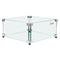 Gas Fire Pit Wind Guard for Square Fire Table, 543 x 543 x 191 mm Clear Tempered Wind Guard for Firepits, 8mm Thick Square Glass Shield, Glass Panel with Hard Corner Bracket & Feet