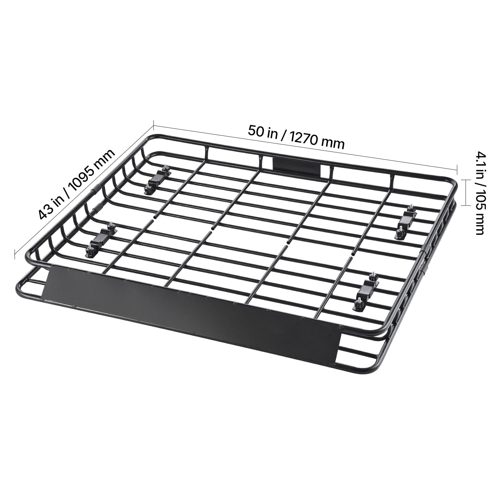 Universal Roof Rack Cargo Carrier Basket 1095x1270mm Alloy Steel SUV