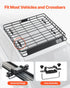 Roof Rack Cargo Carrier, 1095 x 1270 x 105 mm, Universal Rooftop Cargo Basket, Car Top Luggage Holder with 68 kg Max Load Capacity, 4.1 in Fence, Anti-Rust Alloy Steel, Wind Fairing, for SUV Car
