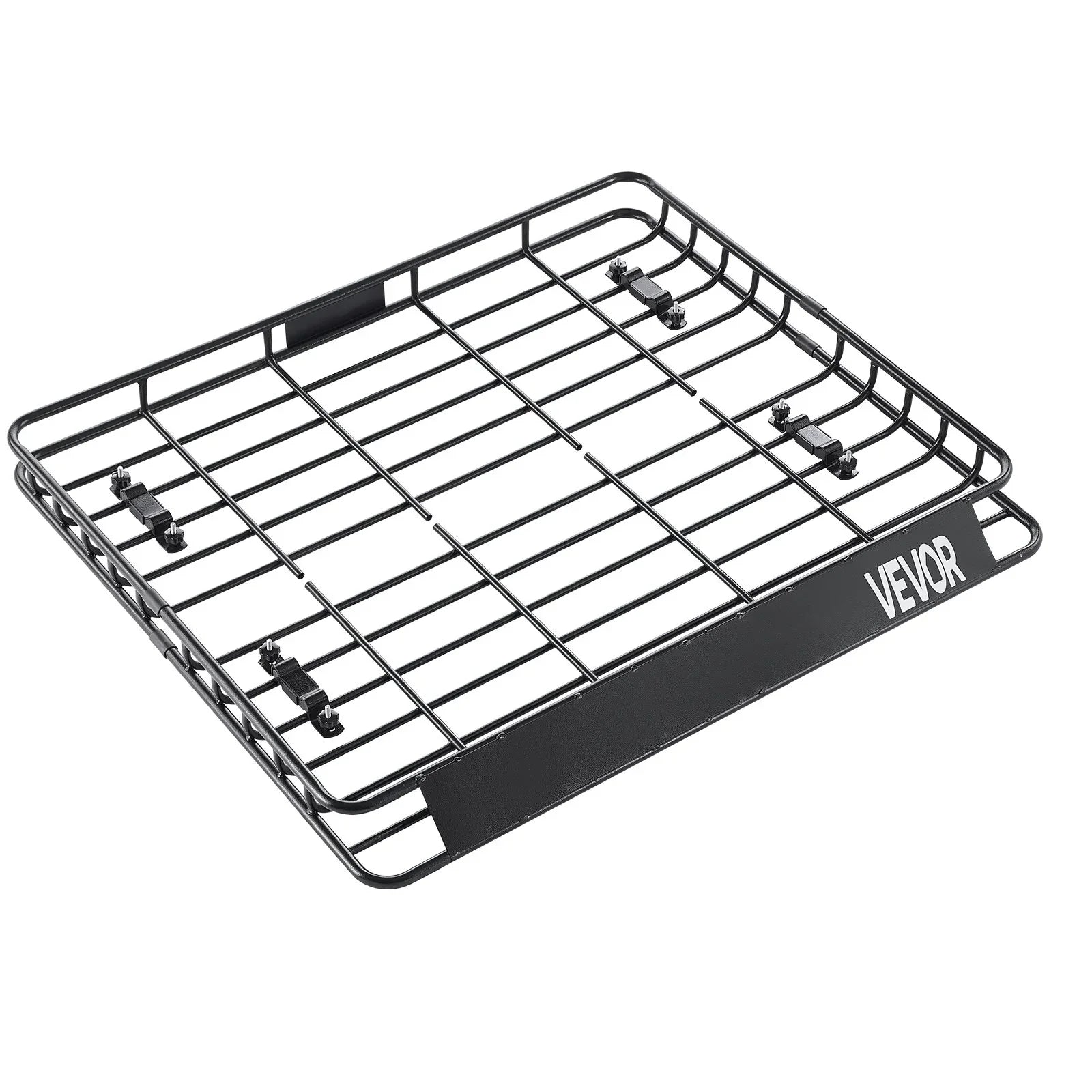 Roof Rack Cargo Carrier, 1095 x 1270 x 105 mm, Universal Rooftop Cargo Basket, Car Top Luggage Holder with 68 kg Max Load Capacity, 4.1 in Fence, Anti-Rust Alloy Steel, Wind Fairing, for SUV Car
