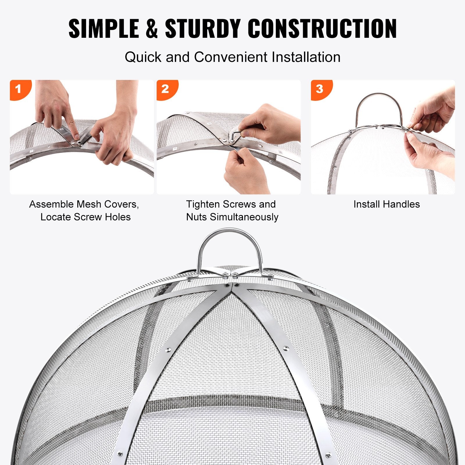 Firepit Spark Screen Lid, 36