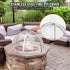 40in Fire Pit Spark Screen Lid Stainless Steel Round Firepit Cover