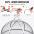 40in Fire Pit Spark Screen Lid Stainless Steel Round Firepit Cover