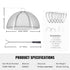 40in Fire Pit Spark Screen Lid Stainless Steel Round Firepit Cover