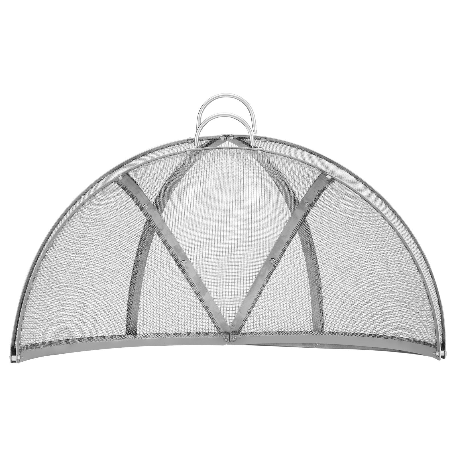 40in Fire Pit Spark Screen Lid Stainless Steel Round Firepit Cover