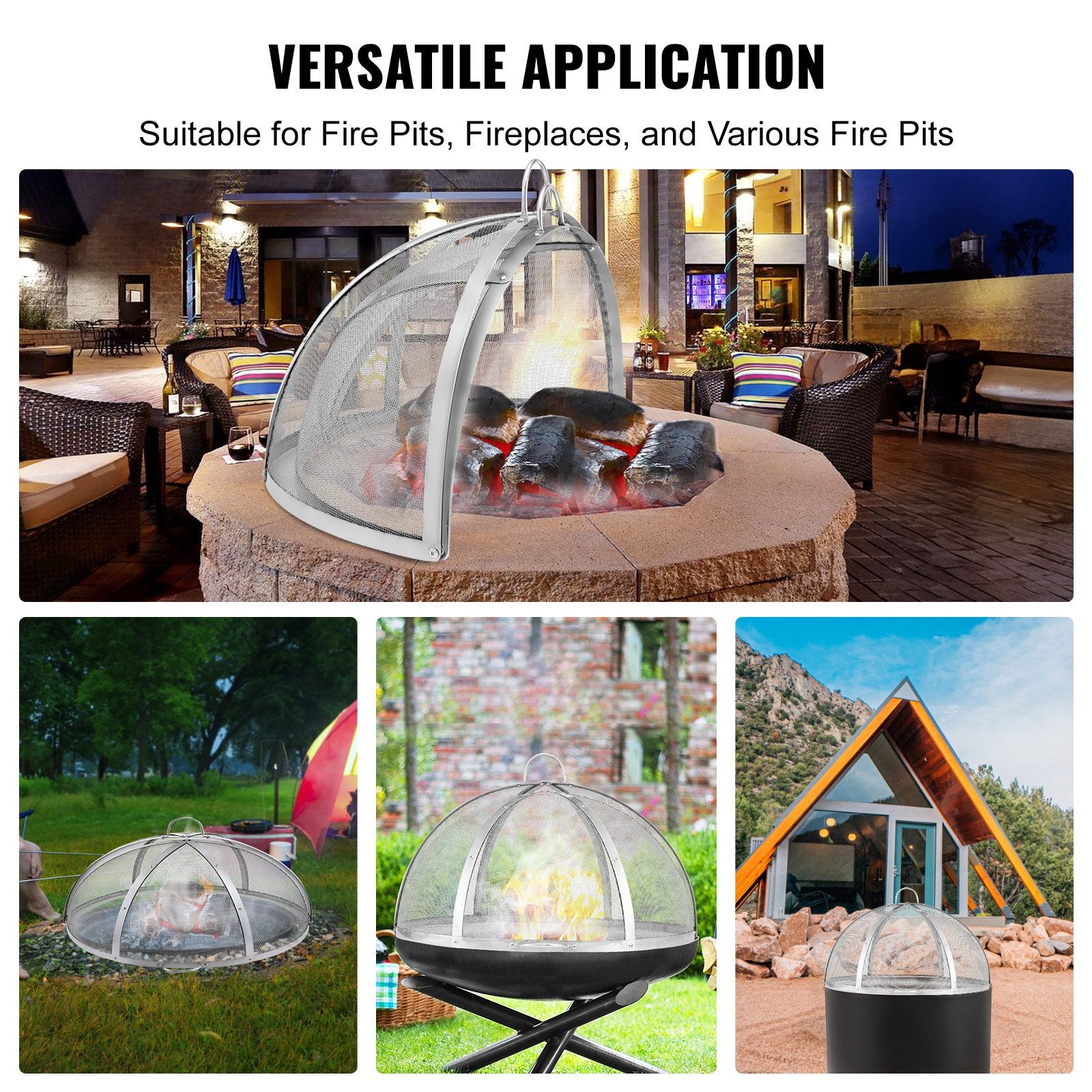 VEVOR Firepit Spark Screen Lid, 40