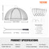 VEVOR Firepit Spark Screen Lid, 40" Diameter, Outdoor Firepit Ring Cover Round Accessories, Fire Pit Metal Cover, Easy-Opening Stainless Steel Fire Ring Covers for Outdoor Patio Fire Pits Backyard