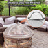 20" Round Fire Pit Spark Screen Stainless Steel Mesh Cover with Handles