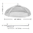 20" Round Fire Pit Spark Screen Stainless Steel Mesh Cover with Handles