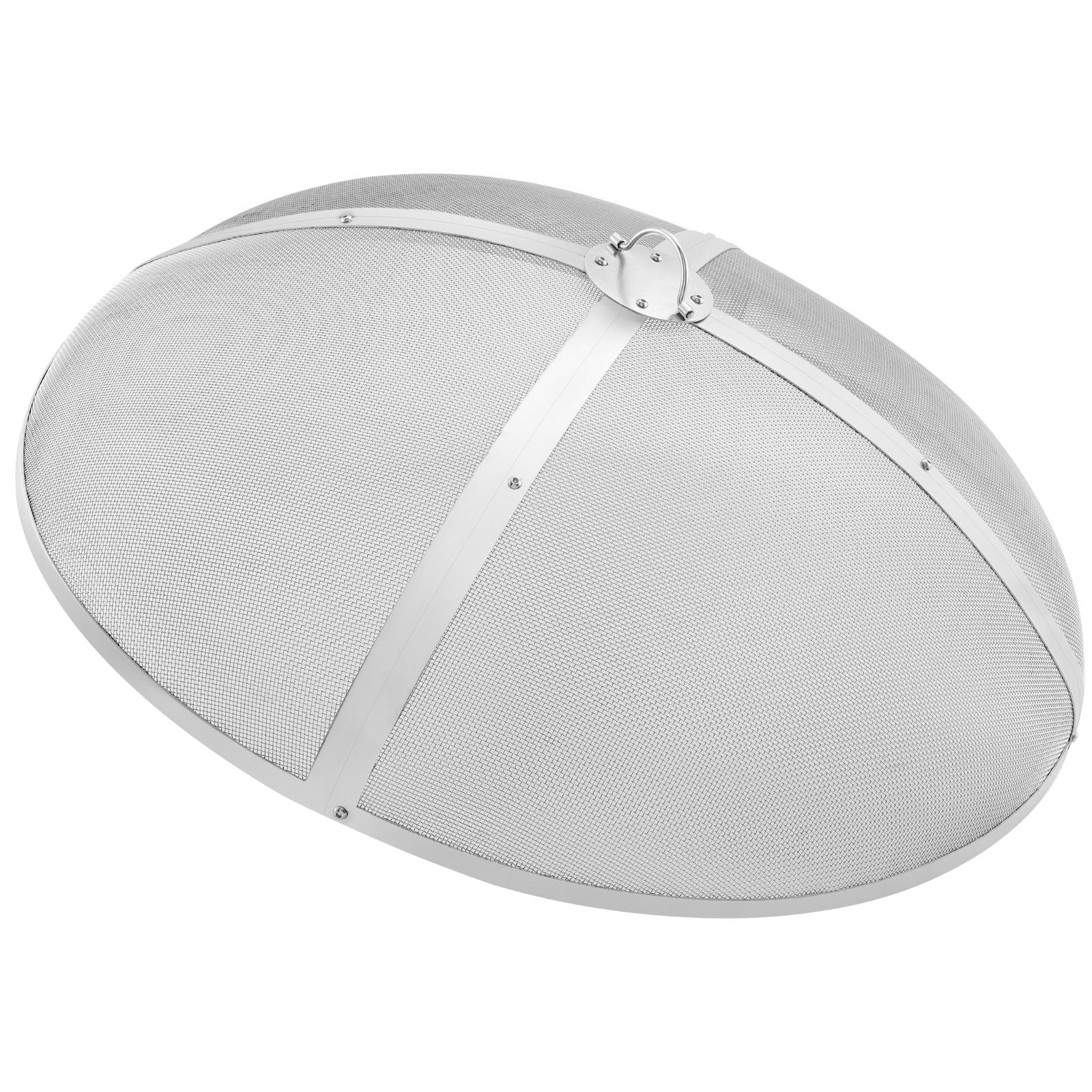 40in Round Fire Pit Spark Screen Heavy Duty Steel Fire Pit Cover Lid