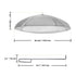 40in Round Fire Pit Spark Screen Heavy Duty Steel Fire Pit Cover Lid