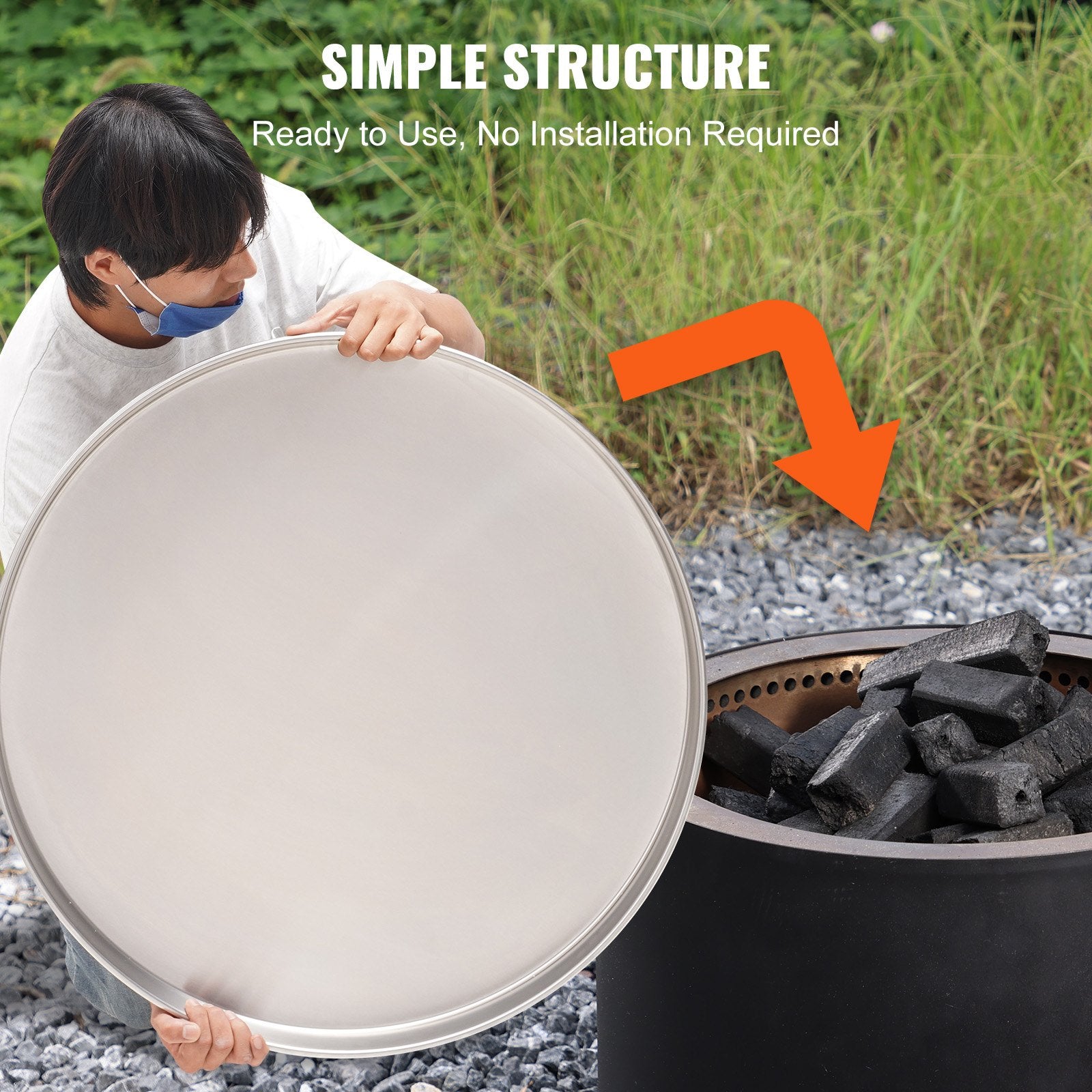 Fire Pit Cover Lid, 27