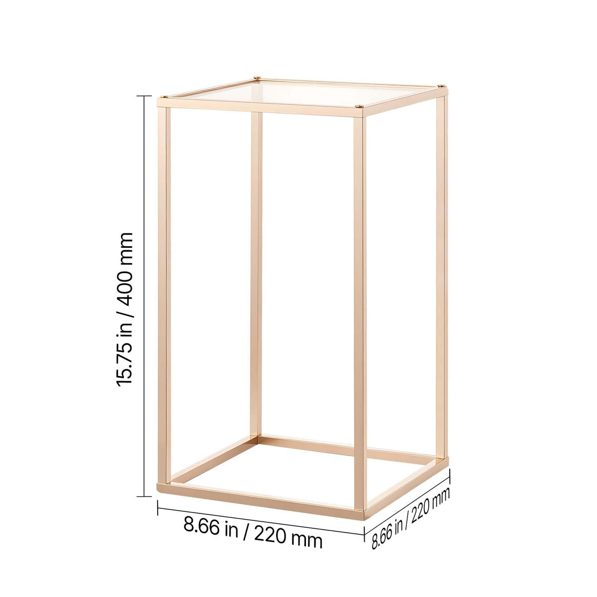 10 Pack 40cm Gold Wedding Flower Stands with Acrylic Shelf Centerpiece